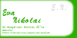 eva nikolai business card